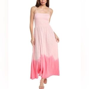 NWT ATM Women's Pink Smocked Maxi Dress Size XS